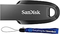 Vista 1 de SanDisk SDCZ550-064G-G46 Ultra Curve USB 3.2 Gen 1 Flash Drive de 64 GB - Paquete con (1) cordón Everything But Stromboli