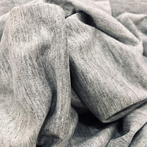LAS TELAS ... Tejido por Metros Punto 100% Algodón, Ancho 1,50 Mtrs. 1 Mtr. (Gris)