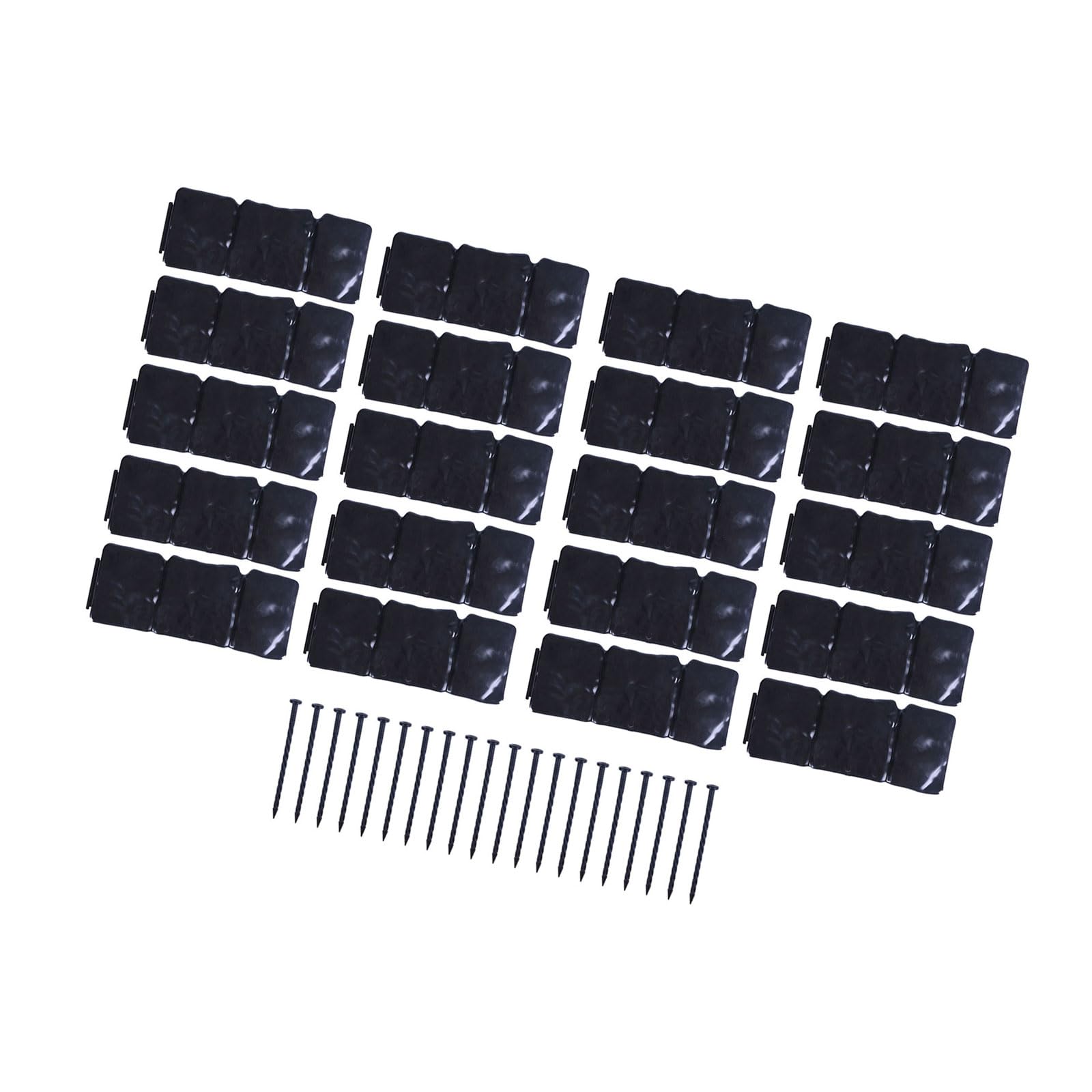 20Pcs Garden Edging Borde, Imitation Stone Fence Panels Patio Outdoor Barrier Garden Border Panels Decoration Edging Fence