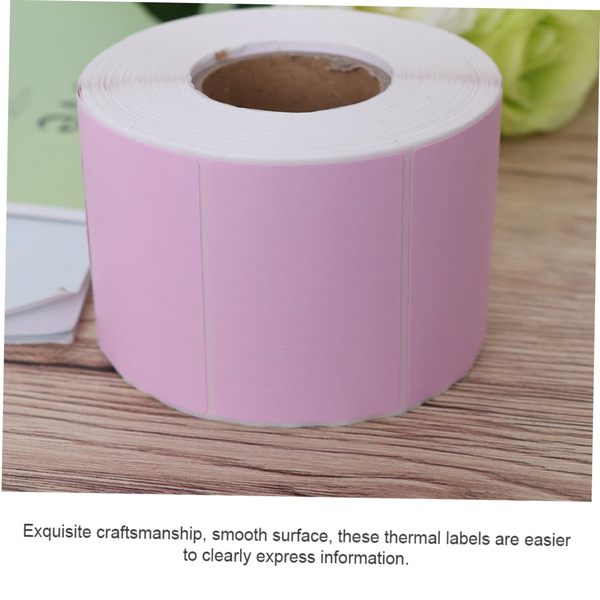 Veemoon Etichette Autoadesive in Carta Termica Rosa per Etichettatrice Resistenti All'acqua 2 Pezzi e Etichette Adesive Blank per Pacchi Spedizione
