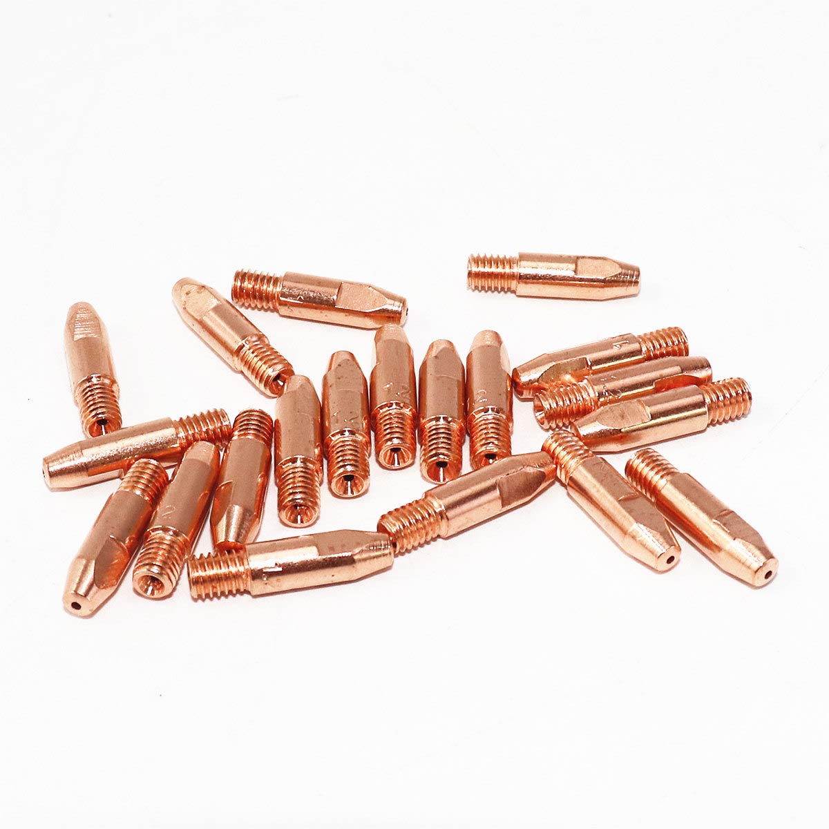 TywelMaster15AK 24KD 36KD Contact Tips Nozzles Holders Swan Neck MIG Torch/Gun Consumables for Euro Style MIG MAG Welding Torches (24KD 1.2mm Tip 20pcs ECu)