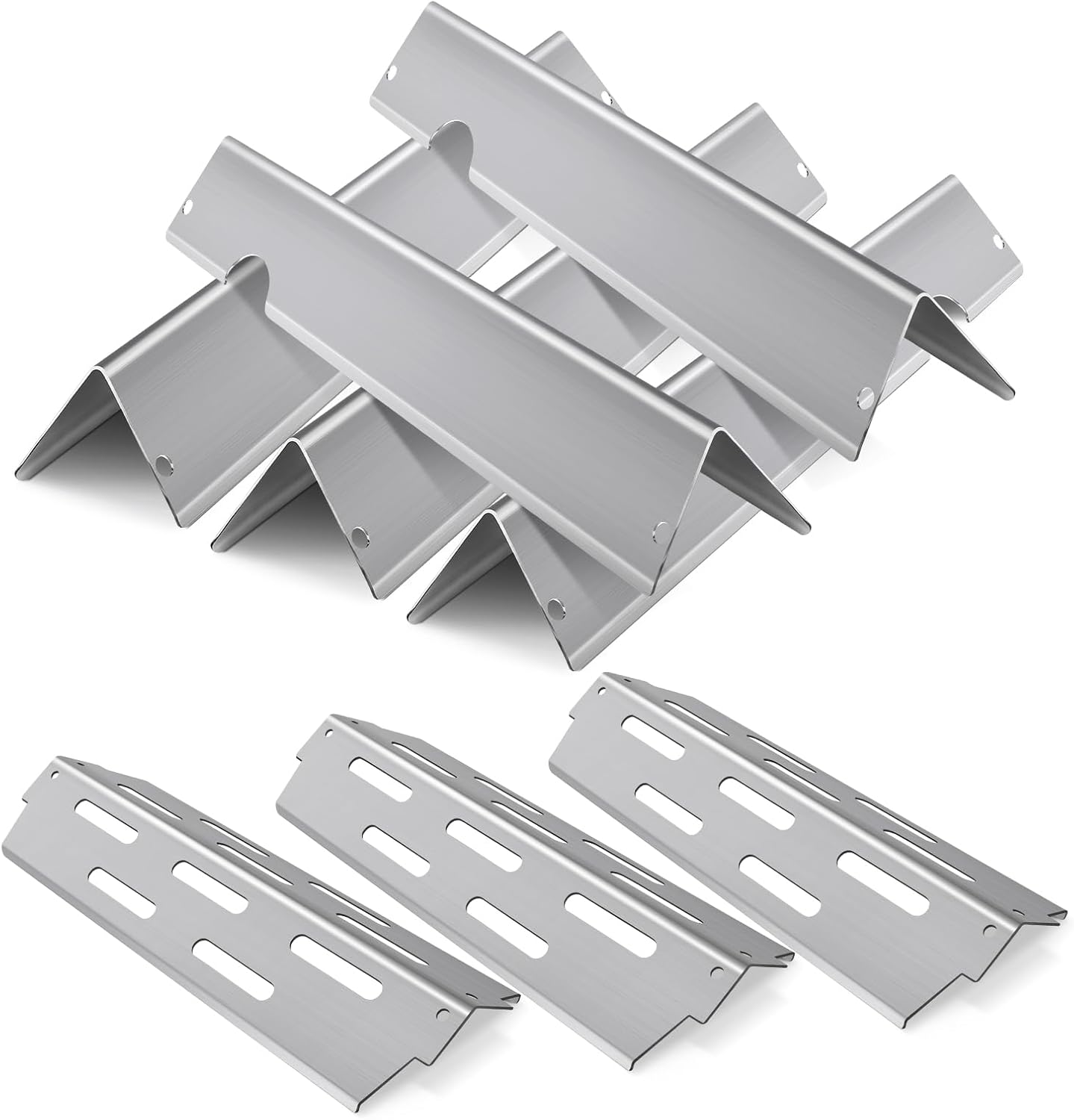 66795 66032 Flavorizer Bars and Heat Deflectors Replacement for Weber Genesis II Grill Parts,Stainless Steel Parts for Genesis II 300 ii E-310 E310 ii E-315 ii E-335 i