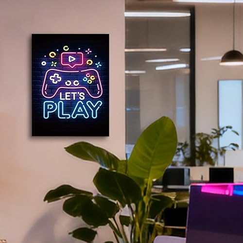 Miniatura 4 de Arte de pared para videojuegos, letrero de luz de neón, decoración de pared para adolescentes y niños, decoración de sala de juegos, pintura