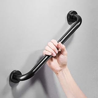 Bathroom Space Aluminum Bathtub Handrail Anti-Skid Safety Grab Bar Accessory Black Handle Toilet Bathroom Handle Bathtub Safety Grab Bar for Elderly Children 40cm
