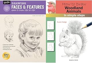 Drawing: Faces & Features: Learn to draw step by step & How to Draw: Woodland Animals: in simple steps