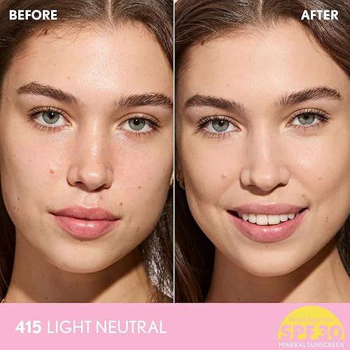 Miniatura 3 de COVERGIRL Tinte para piel borrosa Clean Fresh con SPF 30, 415 neutro ligero, base líquida, acabado mate suave, suaviza, ilumina, difumina los poros,