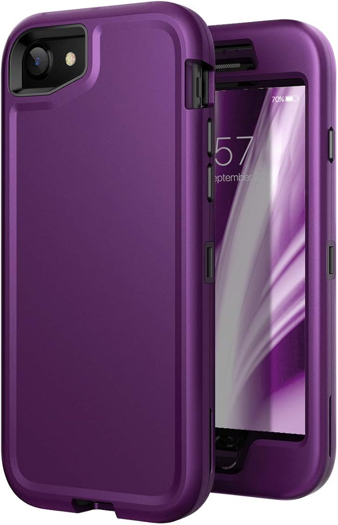 WeLoveCase iPhone SE 2022/2020 Case, Cover 3 in 1 Full Body