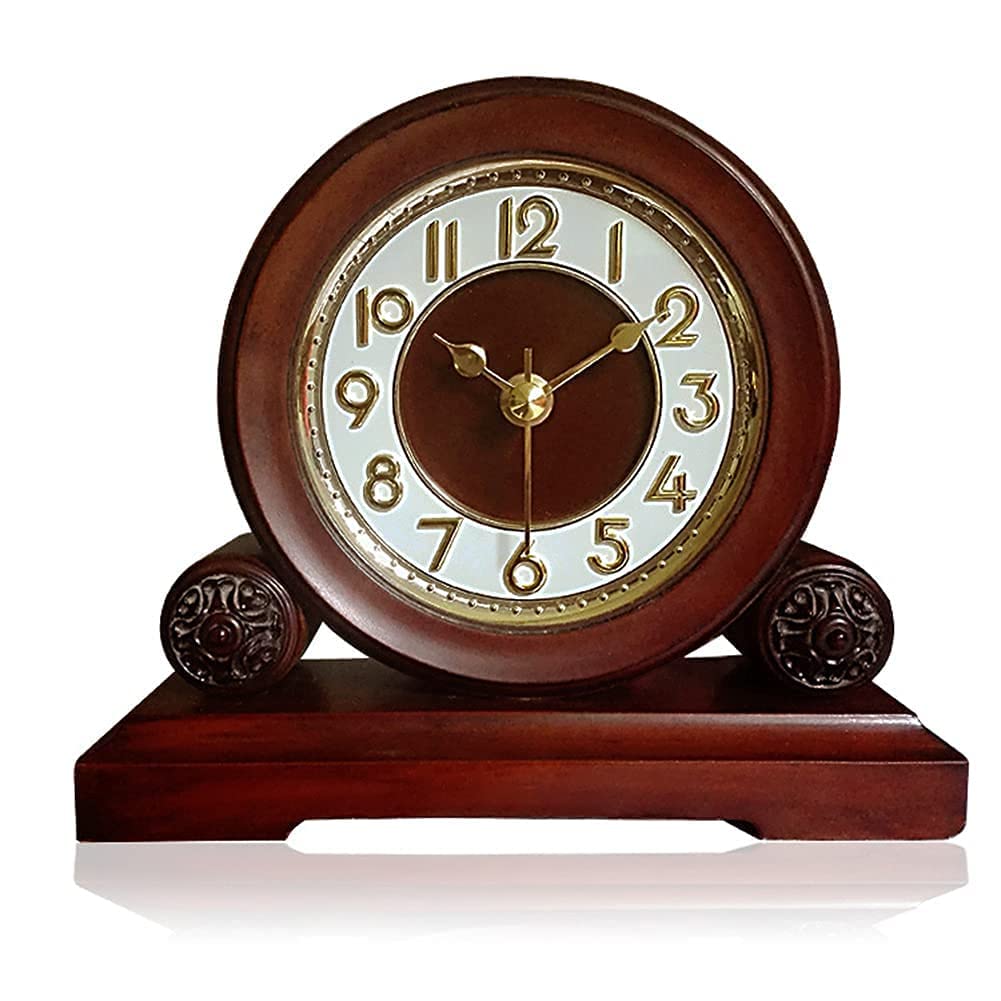 Reloj de madera para salón silencioso y retro vintage