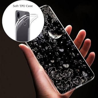 for Unihertz Jelly Star Case with 2 x Tempered Glass Screen Protector, Transparent Shockproof Solf Silicone Protection Case for Unihertz Jelly Star (3.00), for Women Men - XV14