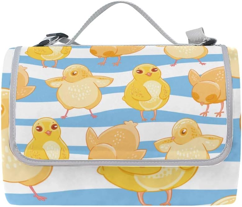 レジャーシート すばしこい ひよこ ピクニック 折りたたみ 撥水 アウトドア クッション マット コンパクト 花見 運動会 キャンプ