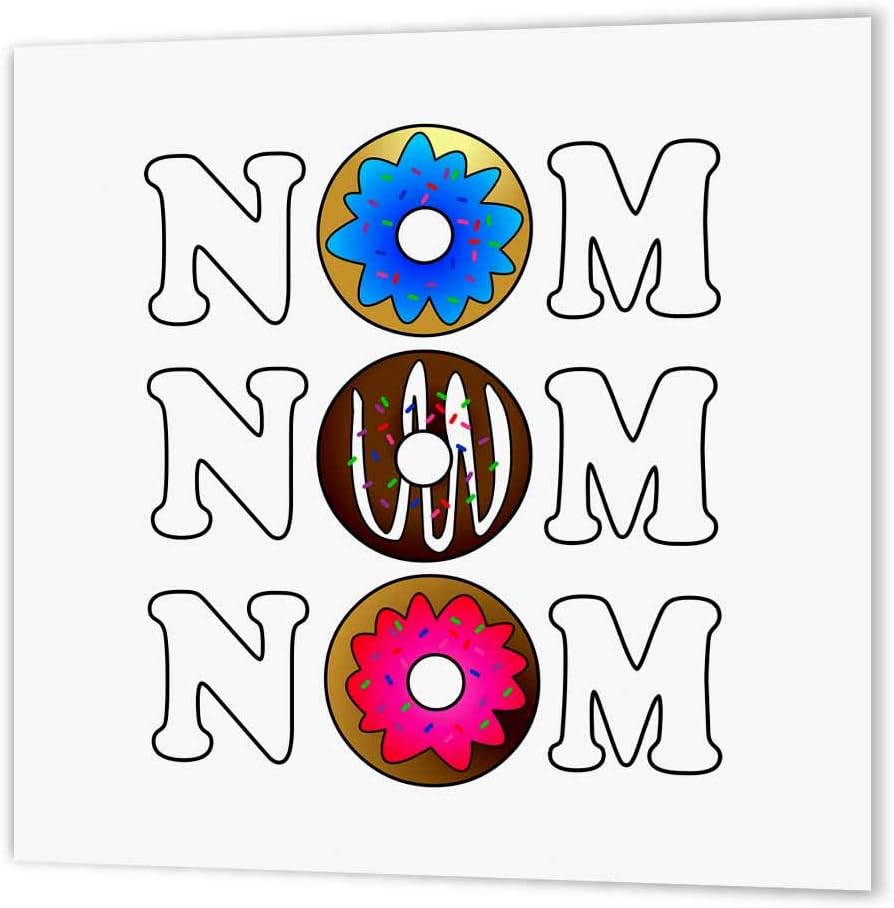 3dRose Nom Donuts-Iron On Heat Transfer, Multi-Colour, x 8-inch