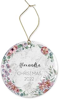 Personalised Christmas ornament, 2022 Christmas ornament, Custom name Christmas ornament, Customised Christmas tree decoration, Family gift, Mdf ceramic ornament