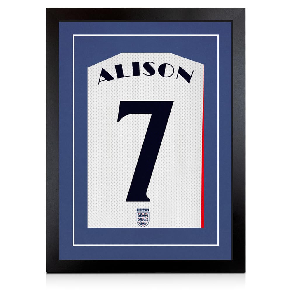Alison Kingsgate 80×60cm Football Shirt Frame | Deep 3D Box with Crimson Mount- 40×58cm Window for Sports Shirt Display | Cricket, Marathon Jersay | DIY Mount Kit with Perspex Front | Matte Black
