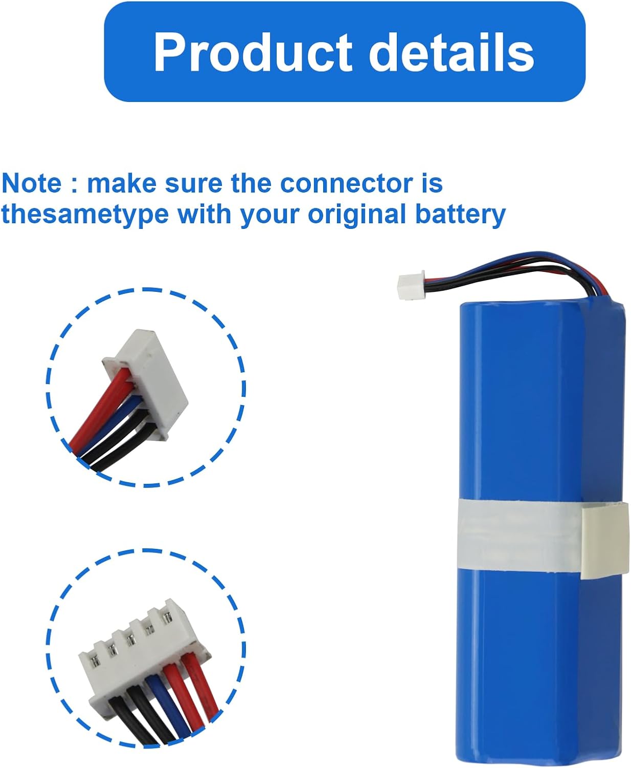MULS 5200mAh Replacement Battery for Yeedi 2 Hybrid Ecovacs Deebot T5 T8 T8+ T9 T9+ DX65 DX93 DX96 DLX11-21/61 DBX11-11/21 Ozmo 950 X1 Turbo T10 Turbo Vacuum Cleaner S10-LI-144-5200 14.4V