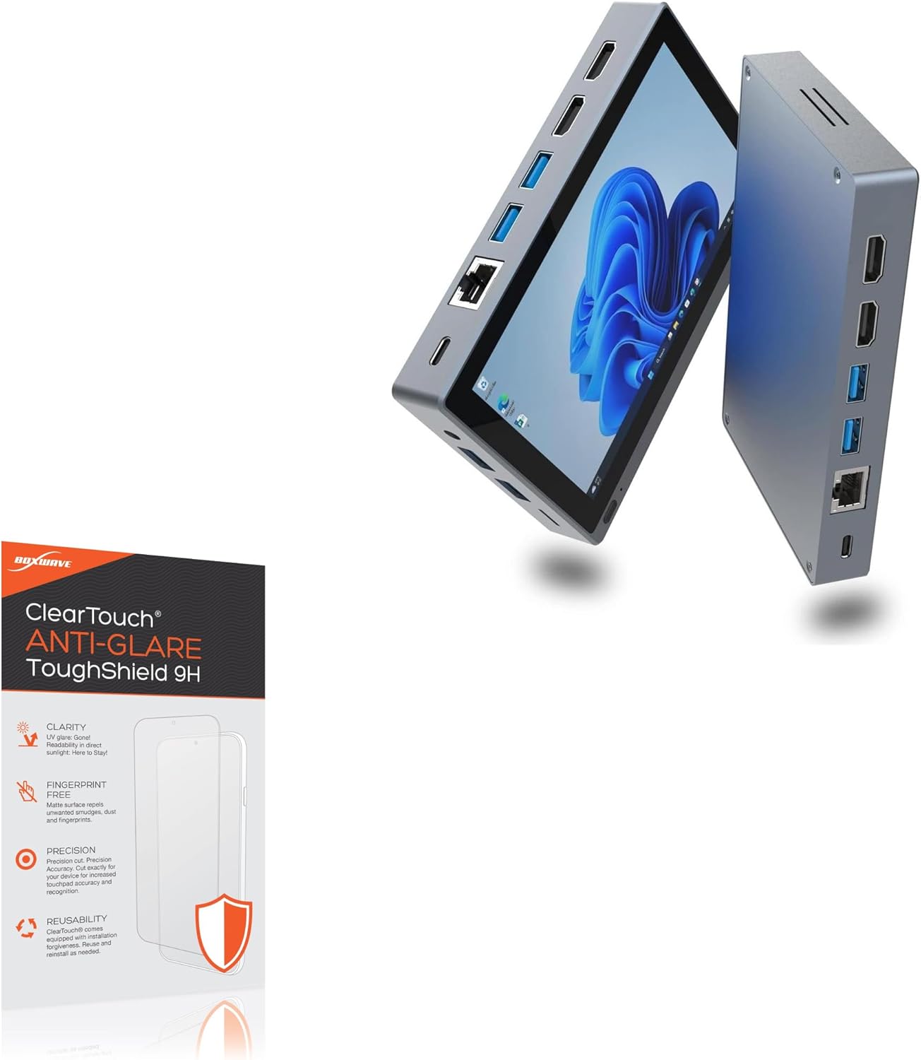 BoxWave Screen Protector Compatible with HIGOLE GOLE 2 Pro Mini PC (5.5 in) - ClearTouch Anti-Glare ToughShield 9H (2-Pack), Anti-Glare 9H Tough Flexible Film Screen Protector