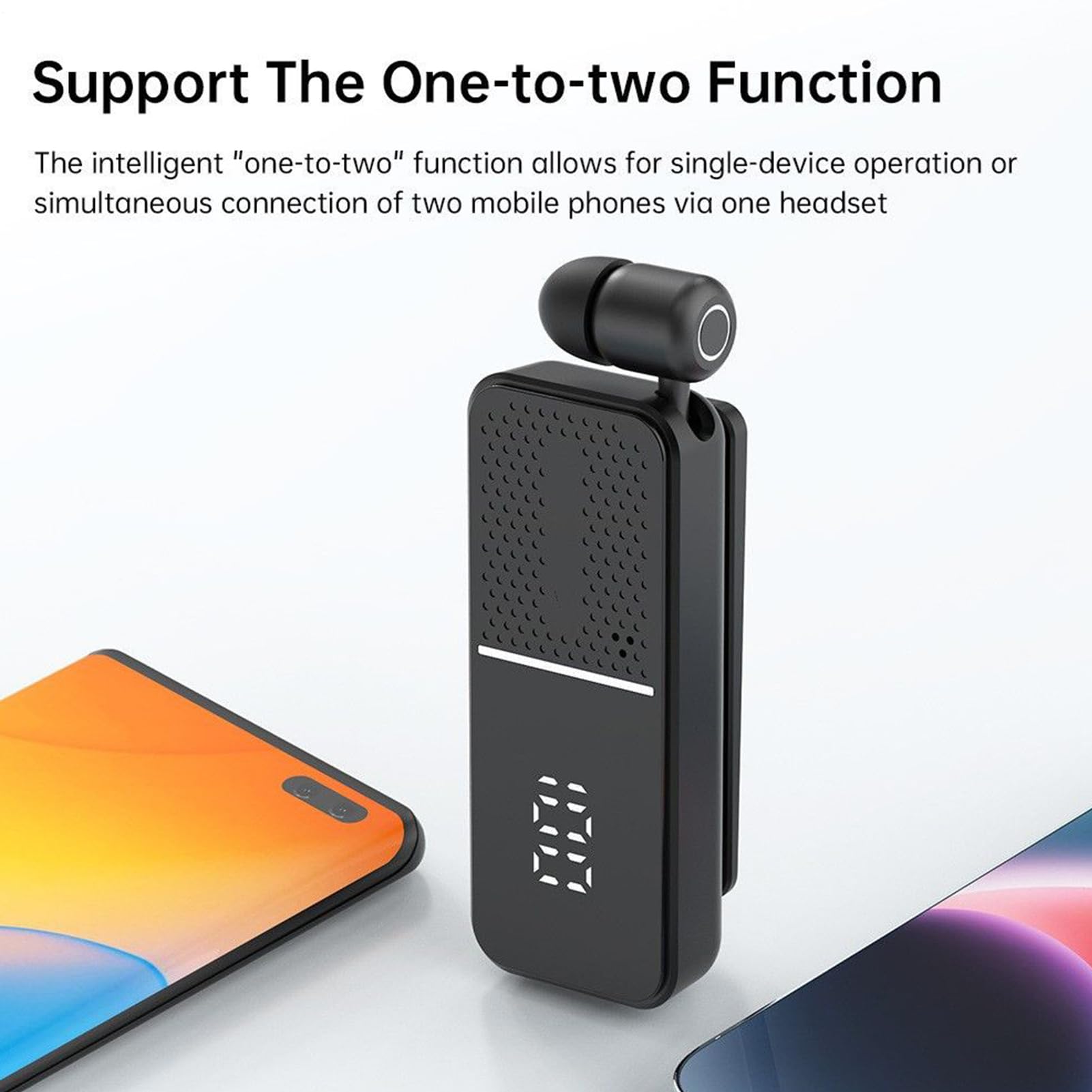 Wireless Sound Gear – Clip da bavero per allenamento | Policarbonato con cancellazione del rumore, cuffie auricolari leggere, accessorio per lavoro e corsa, per uomini e donne