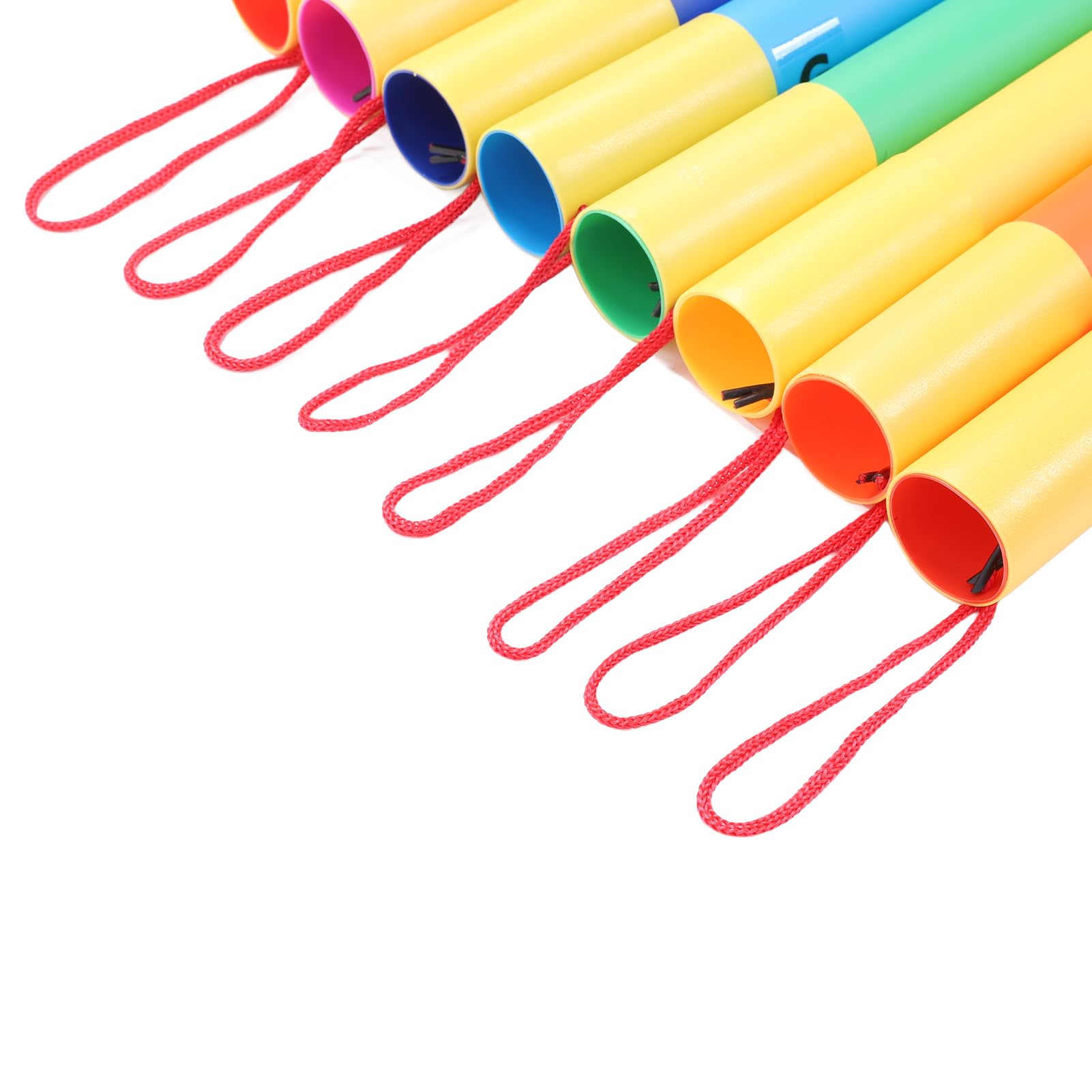 Diyeeni Juego de Tubos de Sonido Musical para Niños, 8 Piezas de Instrumentos de Percusión de Plástico, Tubos de Música Educativos Interactivos, Melodías Diversas, Duradero, Ligero, Fácil de