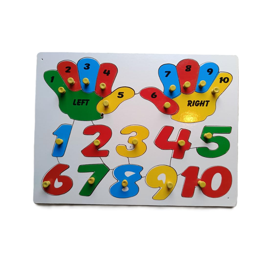 Snigdh Educational Numbers 1-10 Wooden Puzzle Board with Knobs (B0DH8K7RZ8) Amazon Price History, Amazon Price Tracker