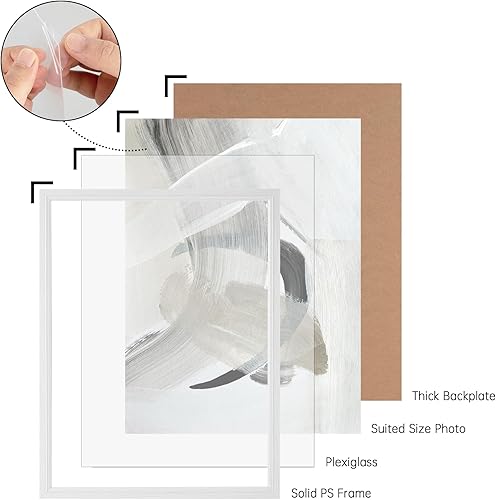 Vista 207 de GULETHUN Marco de fotos de 24 x 36 pulgadas, marco para póster blanco, decoración del hogar, marcos naturales de galería, formato horizontal