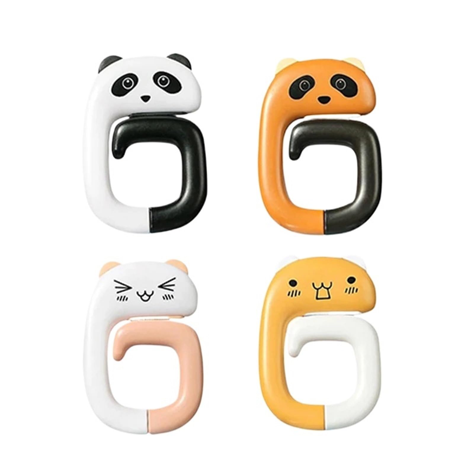 DKJAHSEK Handbag Hook Cute Portable Bag Hook Animal Plastic Table Purse Handbag Travel Organizer Holder Office Decor Desk Side Hooks(Color 11)