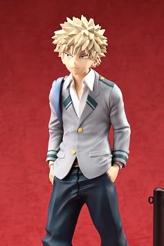 Bell Fine My Hero Academia: Konekore: Katsuki Bakugo (Uniform Version) 1:8 Scale PVC Figure, Multicolor