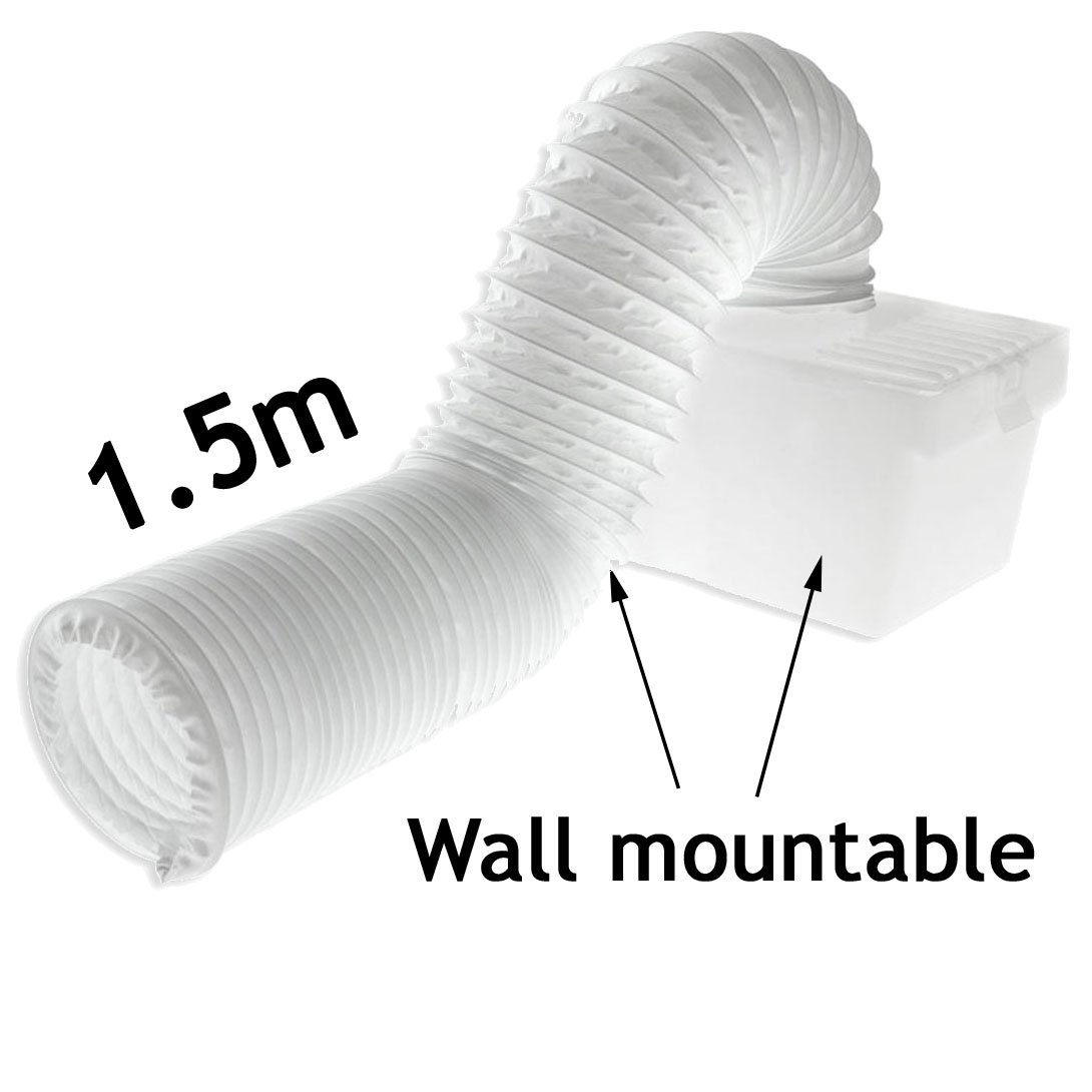 SPARES2GO Universelle Kondensator-Entlüftungsbox für Wäschetrockner + extra Langer 6 m Entlüftungsschlauch (100 mm)