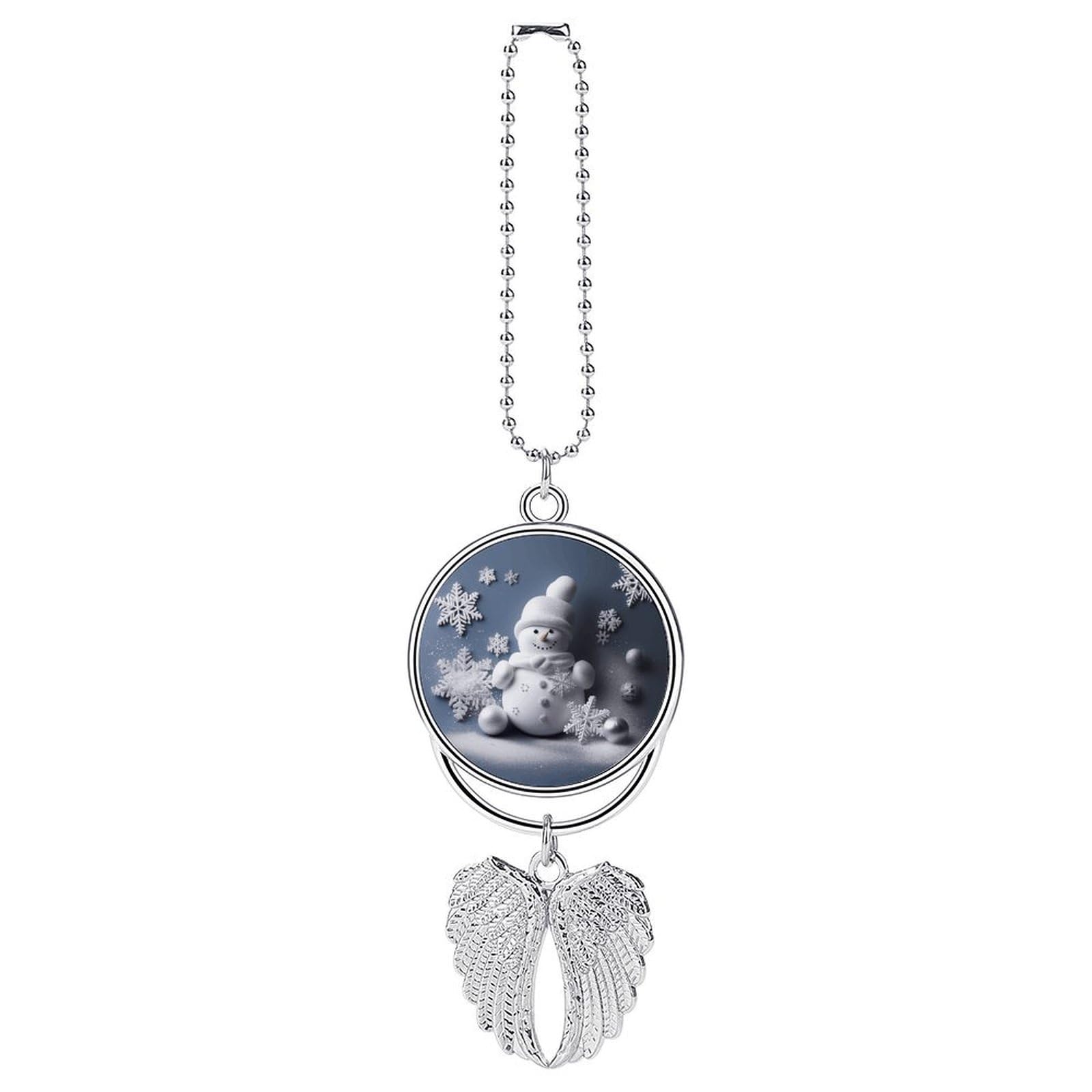 Snowman Stars and Snowflakes Car Pendant Hanging Swing Auto Rear View Mirror Hanging Car Rear View Mirror Charm Truck Hanger Ornament Charm for Car Rear View Mirrors Accessories