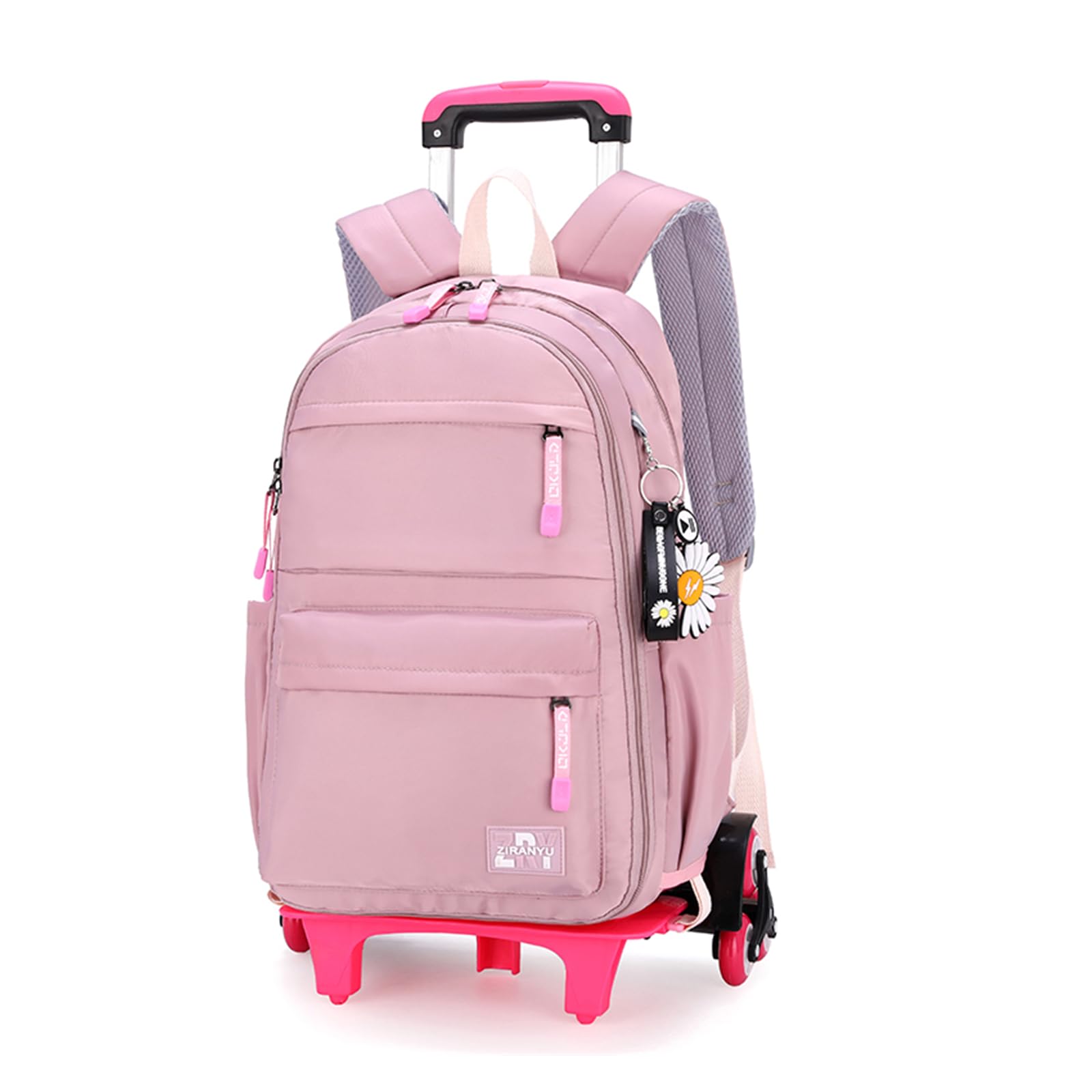 Armbq Rolling Backpack,Backpack with Wheels,Kids Roller Backpack for Girls Boys Travel Bag on Wheels Kids Trolley School Bag,Purple