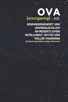 Ova (einzigartig) bewundernswert: Notizbuch inkl. To Do Liste | Das perfekte Geschenk | personalisiert mit dem Namen Ova | Geschenkidee | Geschenke | Name