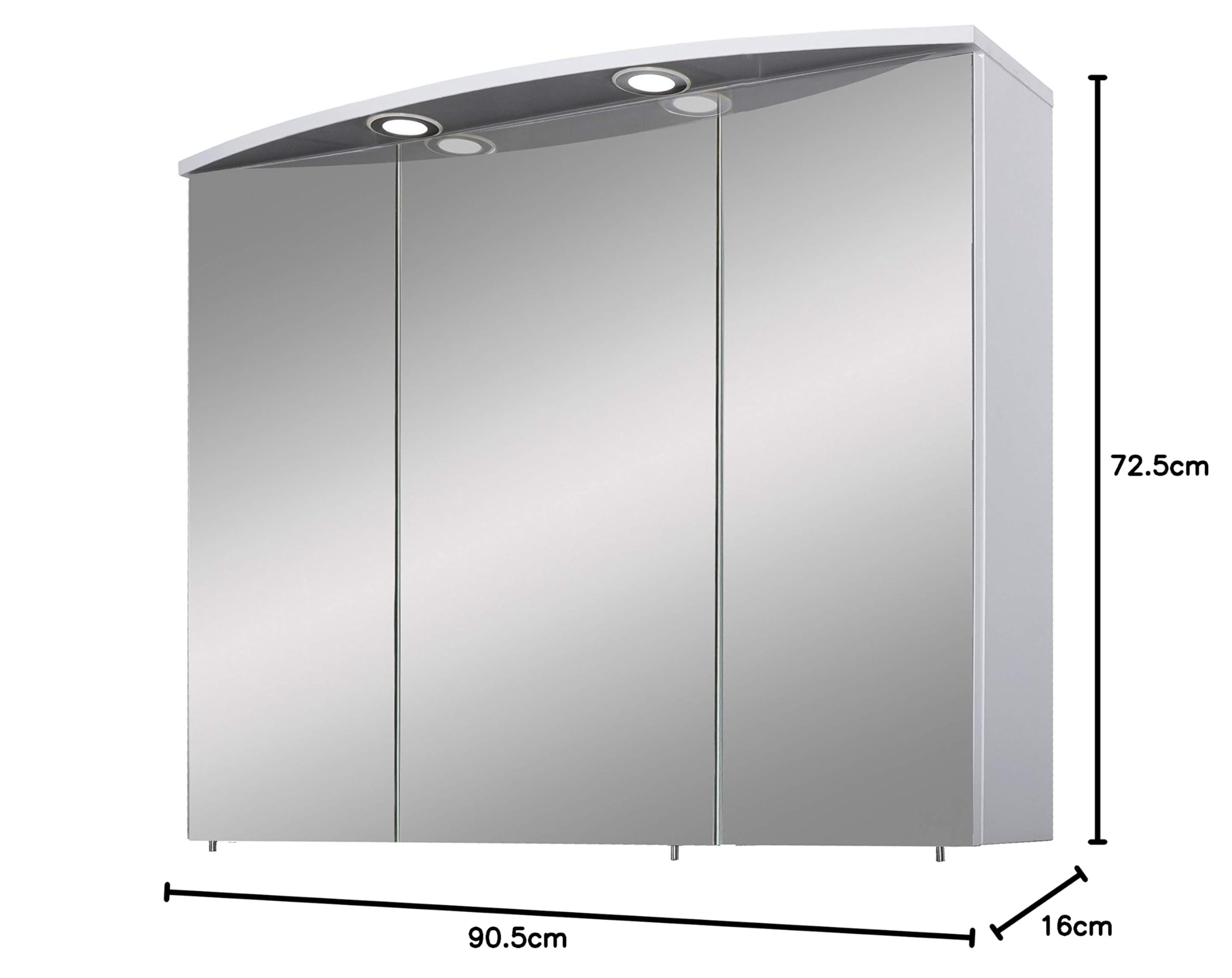 Schildmeyer Spiegelschrank »Verona LED«, Breite 90 cm