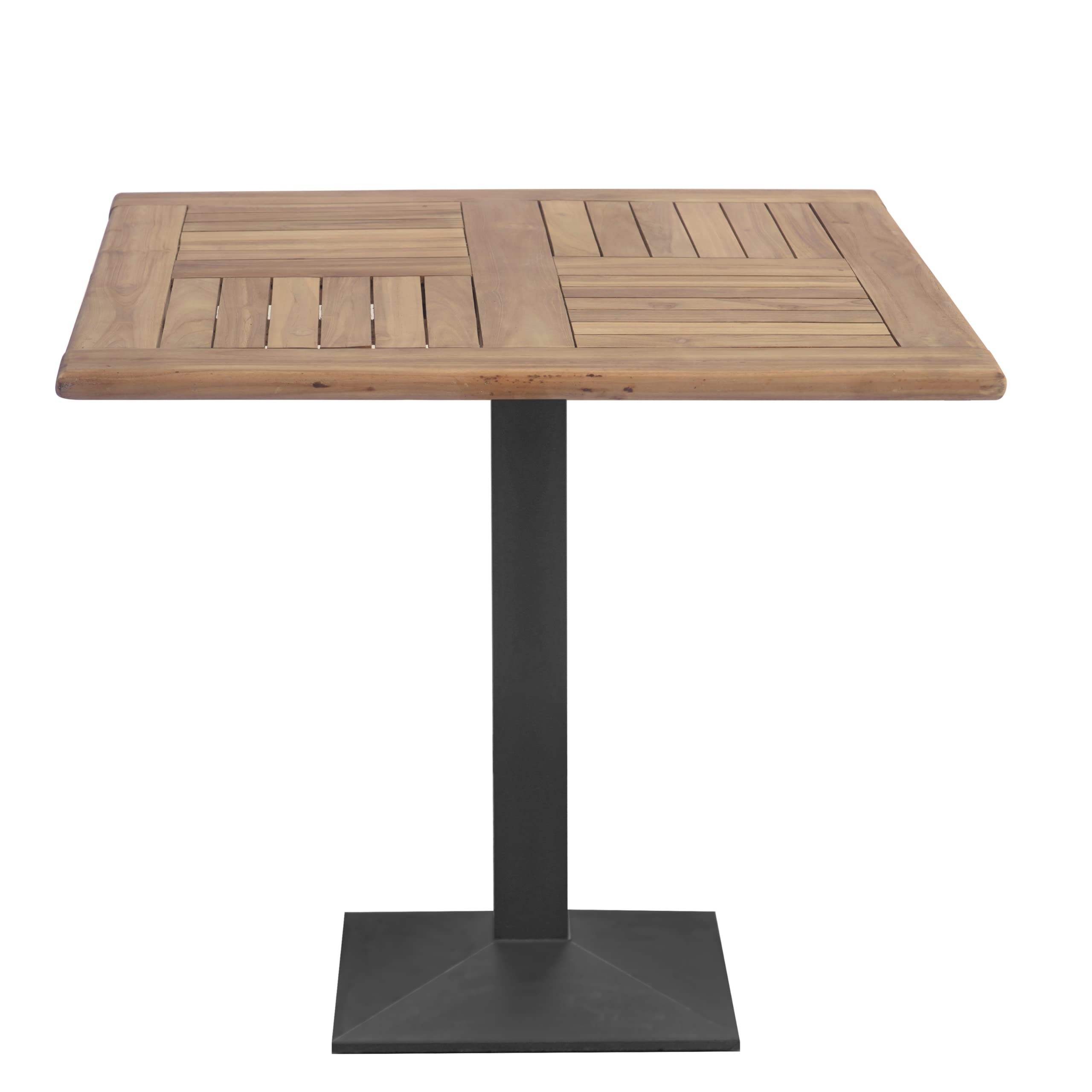Gruppo Maruccia - Tapa para mesa de bar y restaurante - Para exteriores e interiores - De madera de teca - cuadrada (70 x 70 cm)