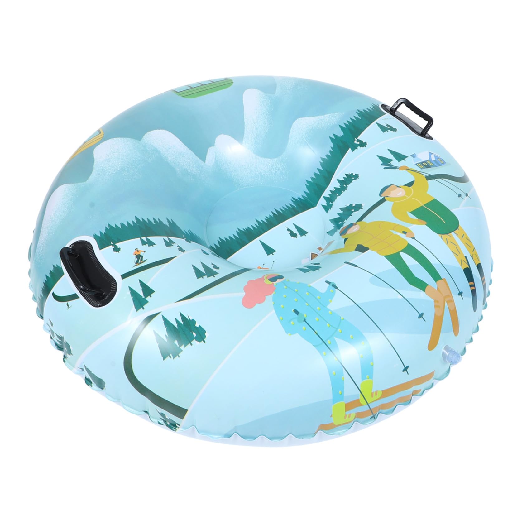 BESTonZON Slitta da Neve Gonfiabile in PVC Spesso Maniglie Antiscivolo Tubo da Sci Gonfiabile Resistente All’Usura Accessorio Outdoor per Snow Tubing in Famiglia
