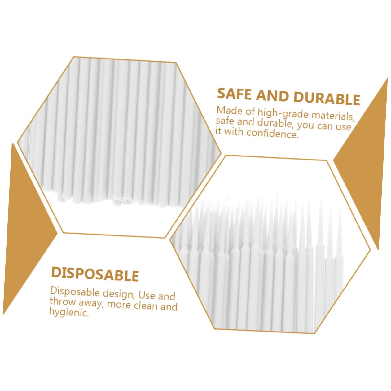 4Packs Disposable Cosmetic Swabs Multi Purpose Applicator Sticks for Beauty Eyebrows Eyelashes Sticks for Daily Use