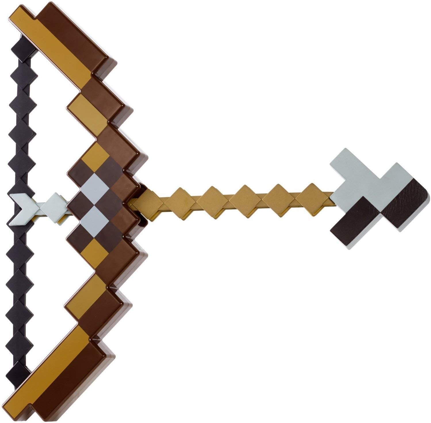 Pixel Mosaic Bow and Arrow Toy Set Kids Birthday Party Adventure Kit Pickaxe for Boys and Girls not Minecraft (Black)