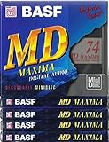  BASF MD74 Maxima Digital Audio beschreibbare Minidiscs (Mini Disc) 5 x 74 min – 5 Stück