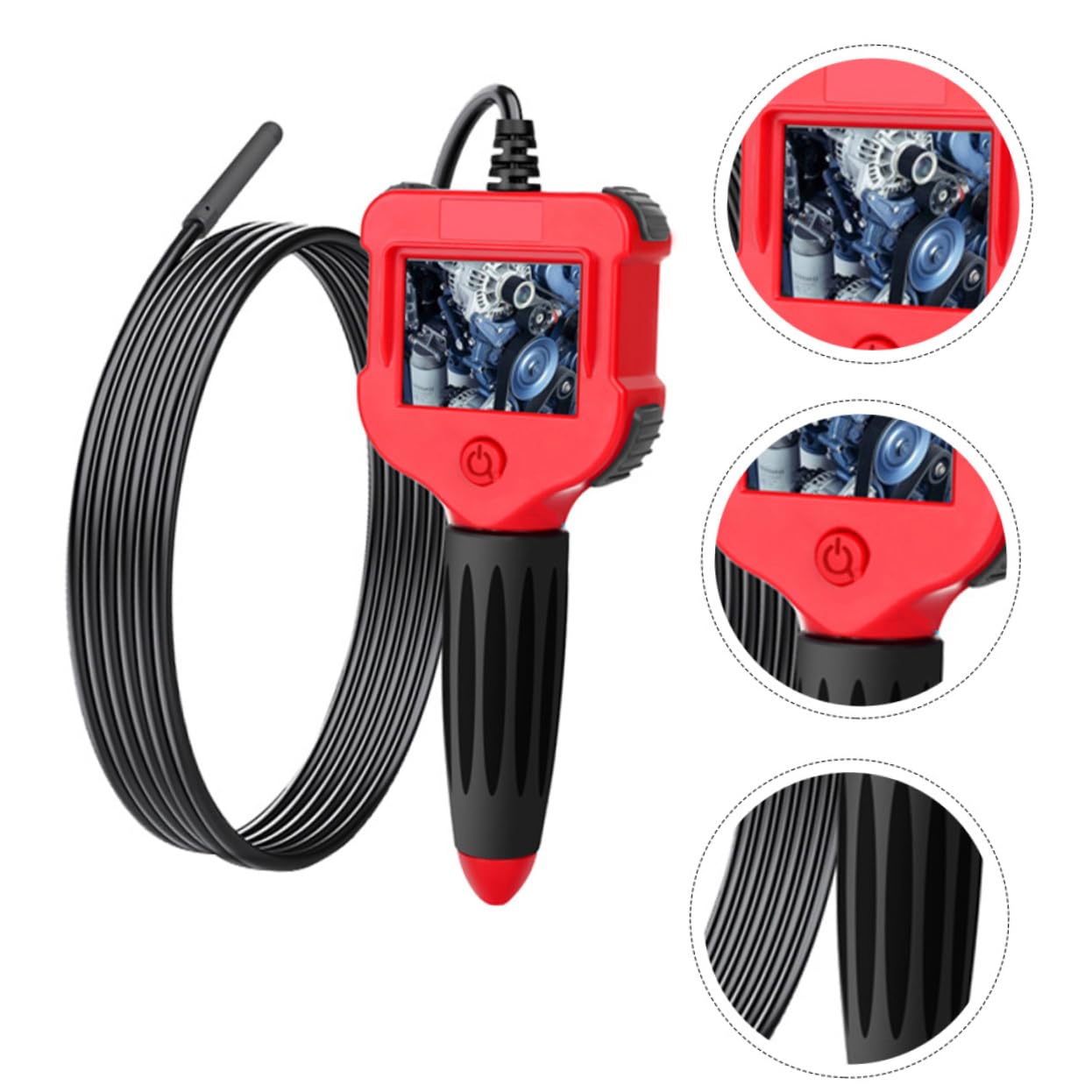1set Industrial Digital Borescope Inspection Camera Portable Hd Display for Automotive Pipeline and Underwater Inspections