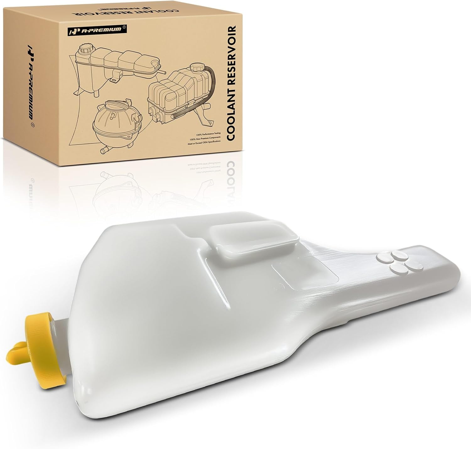 A-Premium Engine Coolant Overflow Recovery Reservoir Tank [with Cap] Compatible with Honda Accord 1994-1997 2.2L, Accord 1998-2002 2.3L 3.0L