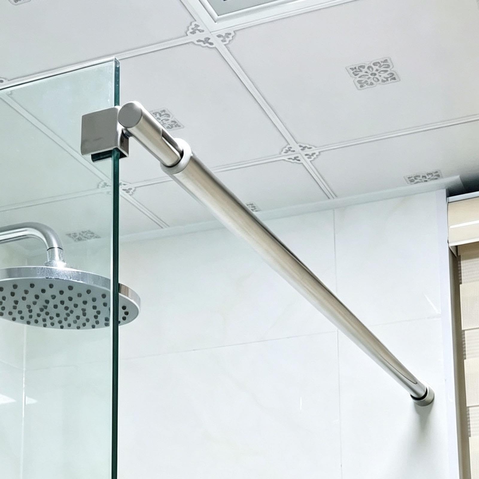 Vibeo Stabilisierungsstange Dusche Wand-Glas-Halterung, Längenverstellbar