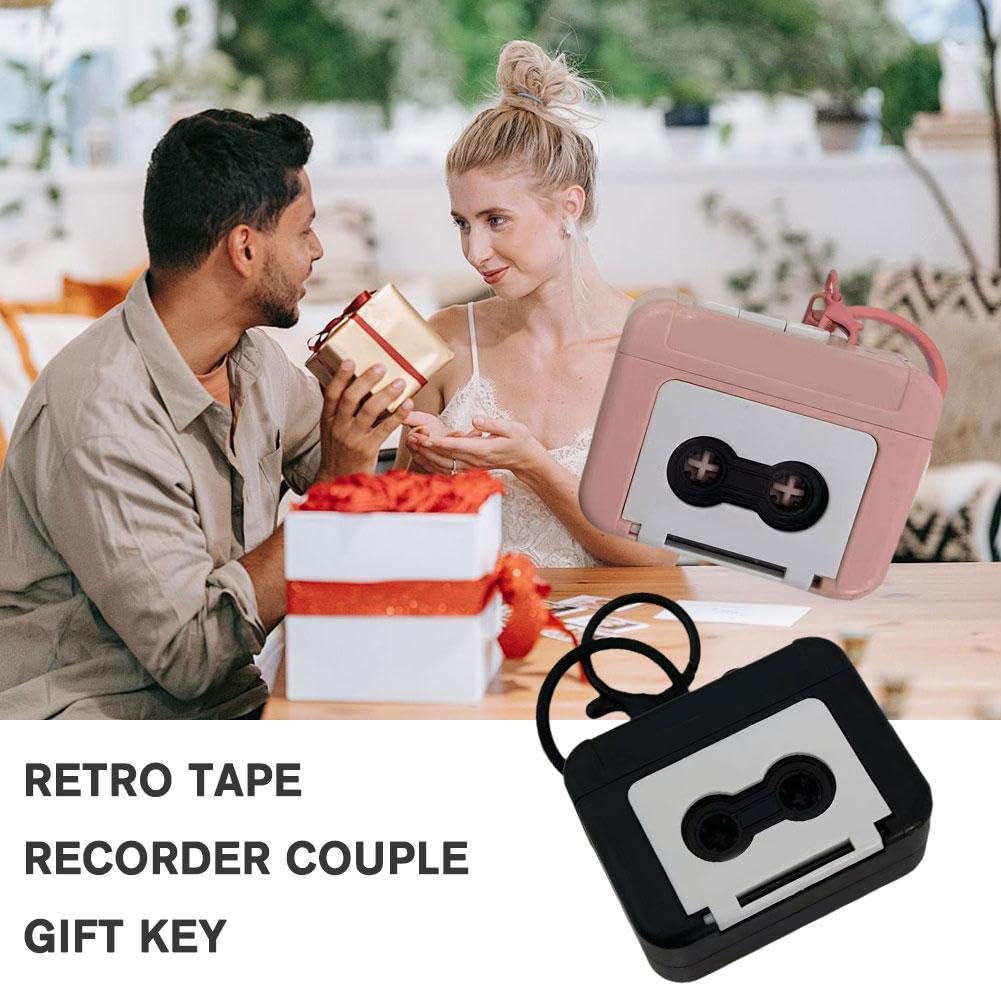 Mini Porte-clés Rétro Avec Micro Et Boîte à Musique – Cadeau Couple Personnalisable