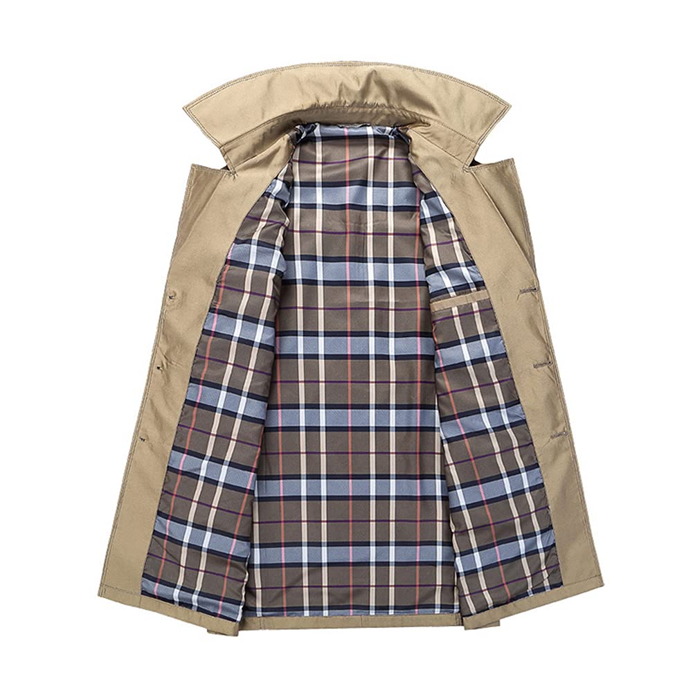 GUOCU Chaqueta casual para hombre con botonadura simple, chaqueta ligera, rompevientos militar, chaqueta para exteriores, resistente al viento, primavera, otoño, abrigo de invierno con forro polar