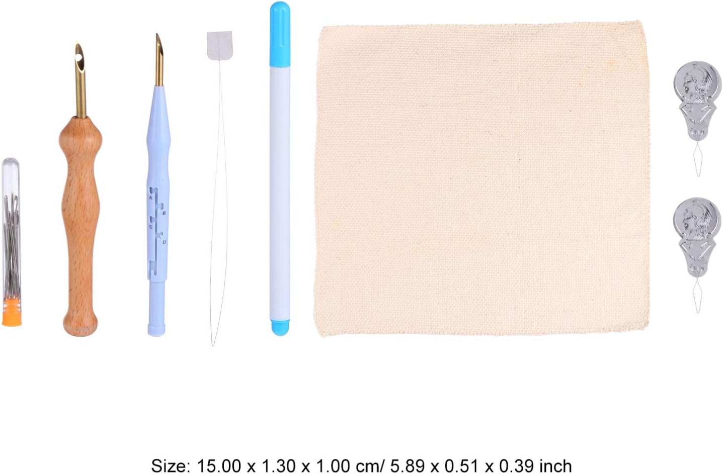 VICASKY 2sets Punch Needle Embroidery Kit DIY Embroidery Hoop Punch Needle Rug Kit