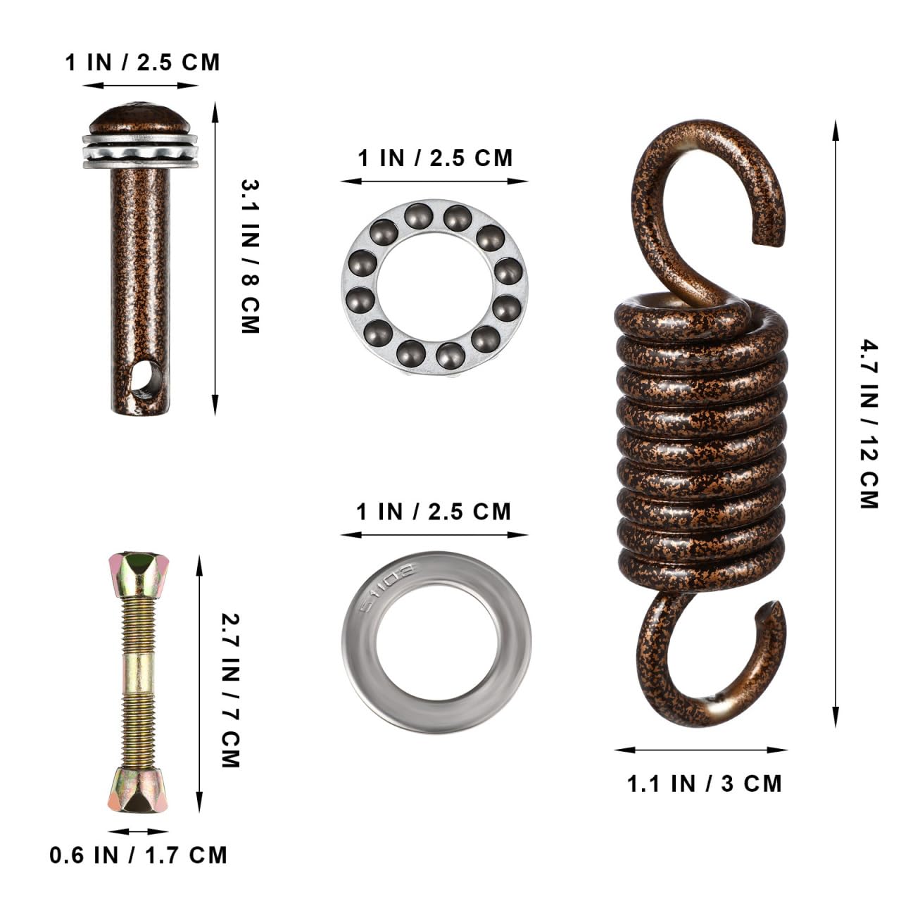 BESPORTBLE Egg Chairs Hammock Chair Hooks Hanging Hook Swing Heavy Duty Spring For Wall Hangers Bolts Decoration Solid Set Porch Accessories Kit Bag Chain Outdoor Steel Alloy Coffee Pin - Image 4