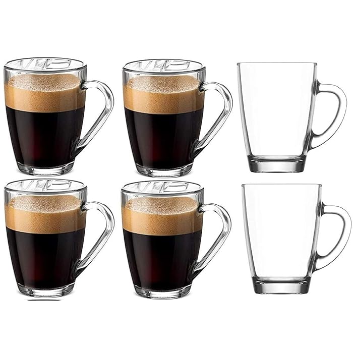 Buy Ziofy Glassware Classic Glass Coffee Tea Mug 200 ml, Solid Glass