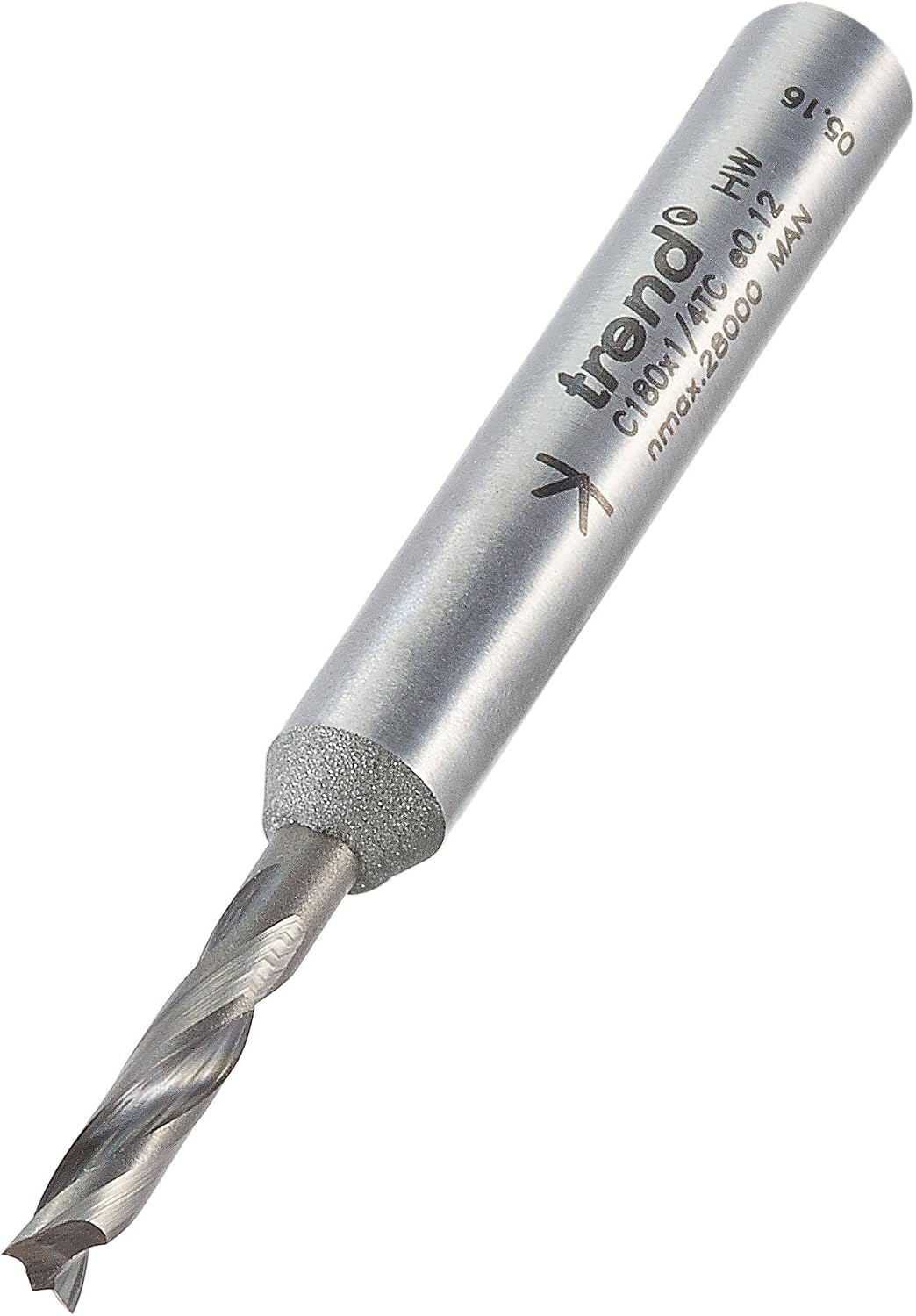 Trend CraftPro Dowel Drill Cutter Router Bit, 1/4 Inch Shank, 1/8 Inch Cut Diameter & 9/16 Inch Cut Length, Tungsten Carbide Tipped, C180X1/4TC