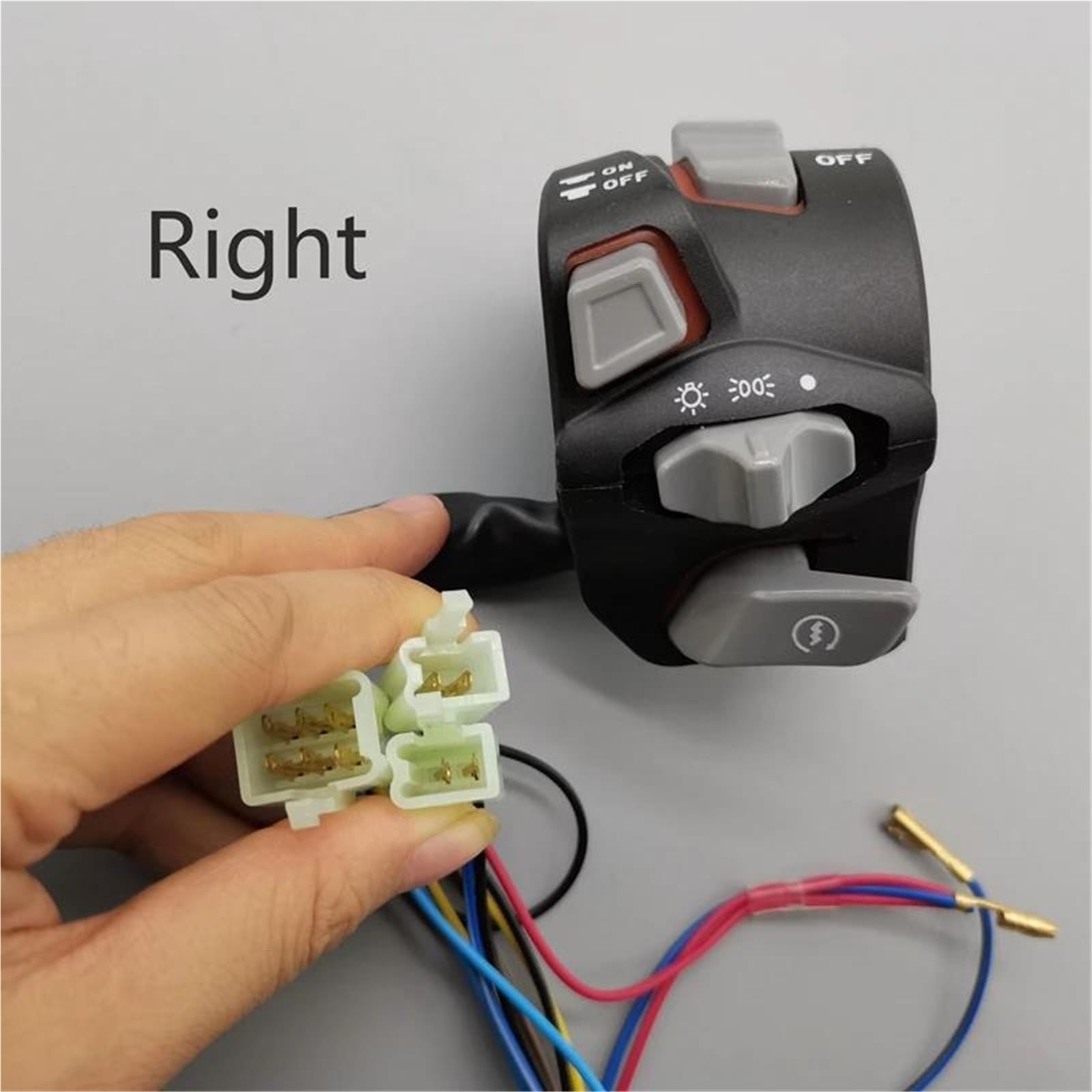 7/8'' 22mm Universal Motorrad Lenker Schalter Scheinwerfer Warnlicht Blinker Horn Start Kill Button Motorradzubehör(4)