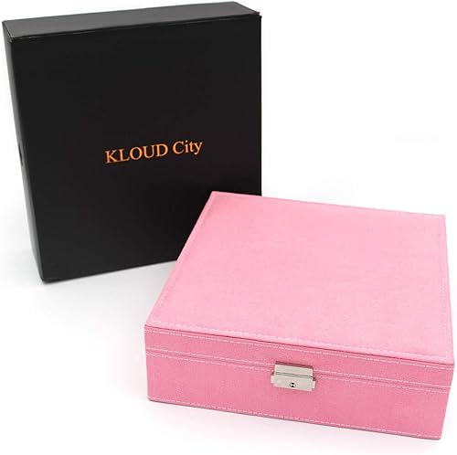 Miniatura 6 de Joyero organizador de dos capas de fibra con visualización del interior y cerradura, de KLOUD City