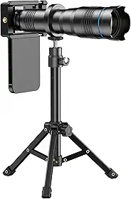 APEXEL Kit de lentes teleobjetivas HD de alta potência 36x para teleobjetiva de iPhone | Lente de câmera de telefone com zoom com tripé e clipe universal | para Samsung/Pixel/Android | Fotografia e