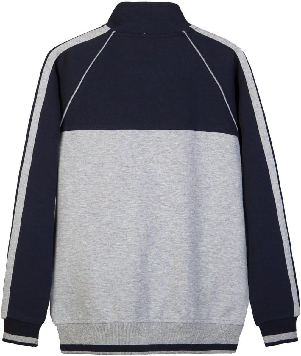 eton kidd Youth Sports Zip-Up Jacket with Stand Collar Colorblock Stripes