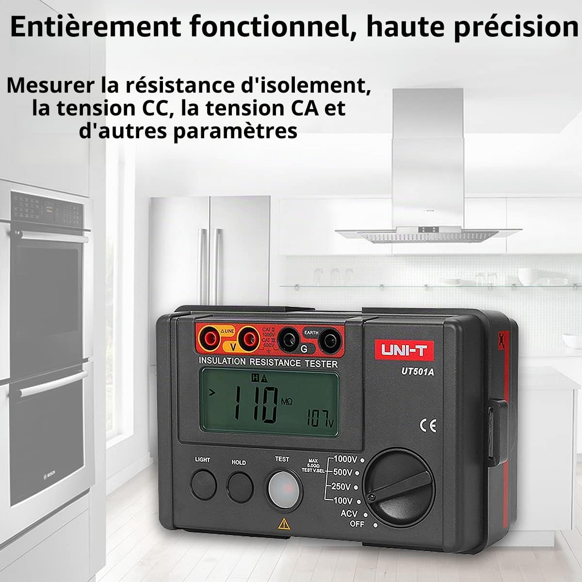 ANRIS UT501A LCD Isolation Numérique Multimètre Testeur d'Isolation Mètre Mégohmmètre