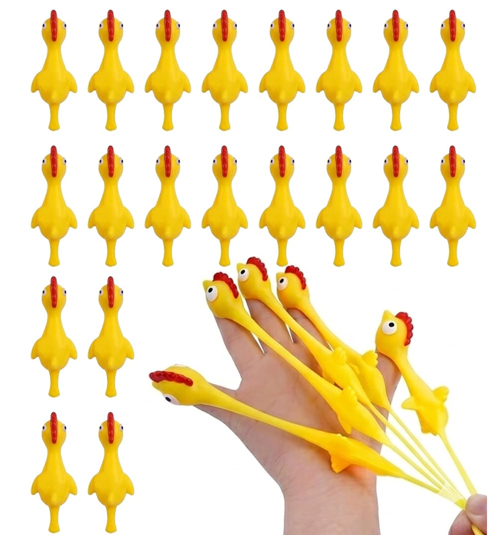 20 Pack Slingshot Rubber Chickens, Rubber Chicken Slingshot Flying Chicken Flingers, Nove…